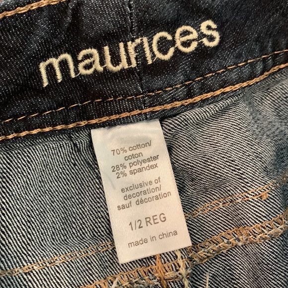 Dark blue distressed bootcut jeans size 1/2 regular - Picture 2 of 6